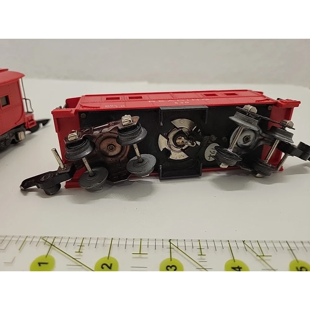 Lot of 3 American Flyer S 630 Reading Red Illuminated Caboose Train Cars
